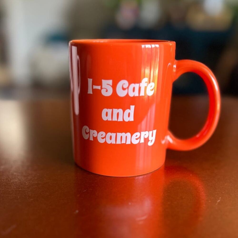 "I-5 Cafe and Creamery" Orange Coffee‎ Mug